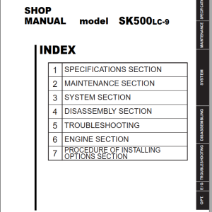 Kobelco SK500LC-9 NA Shop Manual S5LS0021E04