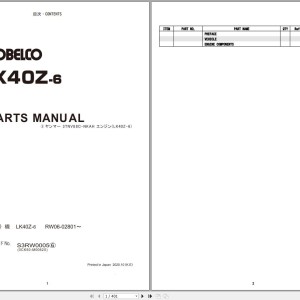 Kobelco LK40Z-6 Parts Manual S3RW0005