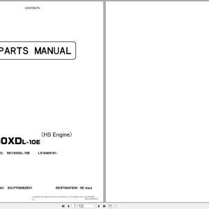 Kobelco SK130XDL-10E Spare Parts Catalog PDF S3LPT0008ZE01 EN JP