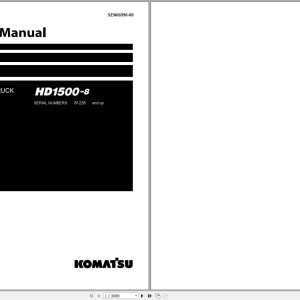 Komatsu HD1500-8 Shop Manual SEN06990-00