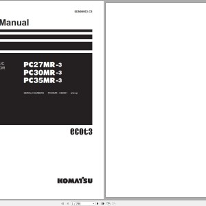 Komatsu PC27MR-3 PC30MR-3 PC35MR-3 Shop Manual SEN04063-C8