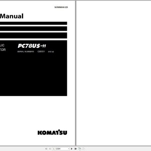 Komatsu PC78US-11 Shop Manual SEN06844-C8