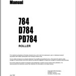 Komatsu 784 D784 PD784 Shop Manual SMR-784