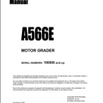 Komatsu A566E Shop Manual SMG-A566E