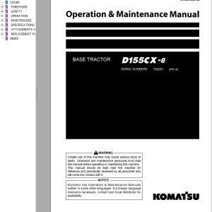 Komatsu D155CX-8 Operation & Maintenance Manual TEN00922-02