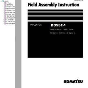 Komatsu D355C-3 Field Assembly Instruction GEN00024-02