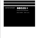 Komatsu GD535-5 Shop Manual KEBM665002