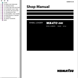 Komatsu WA470-8E0 Shop Manual SEN06753-04