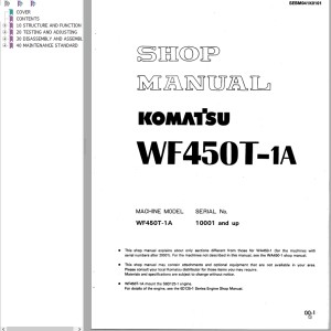 Komatsu WF450T-1A Shop Manual SEBM041K0101