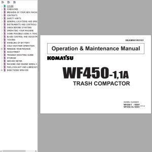 Komatsu WF450-1,1A Operation & Maintenance Manual SEAM041K0101
