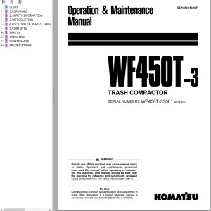 Komatsu WF450T-3 Operation & Maintenance Manual SEAM034600P