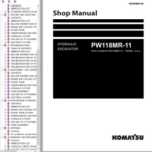 Komatsu PW118MR-11 Shop Manual WENBM00160