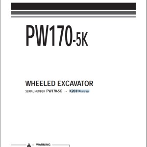 Komatsu PW170-5K Operation & Maintenance Manual EEAM000102