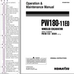 Komatsu PW180-11E0 Operation & Maintenance Manual VENAM70000
