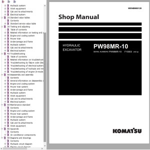 Komatsu PW98MR-10 Shop Manual WENBM00120