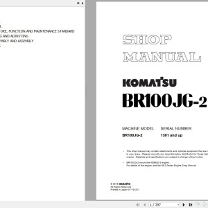 Komatsu BR100JG-2 Shop Manual SEBM027804
