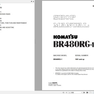 Komatsu BR480RG-1 Shop Manual SEBD027901