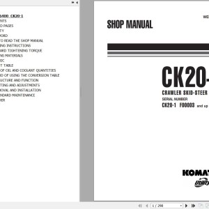 Komatsu CK20-1 Shop Manual WEBM006400