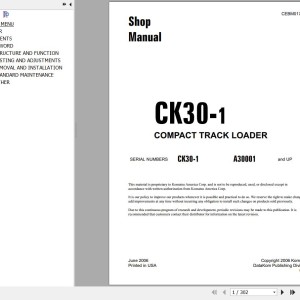 Komatsu CK30-1 Shop Manual CEBM017100D