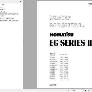 Komatsu EG Series II Shop Manual SEBM0690LA00