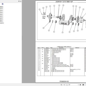 Komatsu JGXR 10 15 20 30 40 50 60 80 120-1 Mount Box Bracket Parts Book FEN02634-03