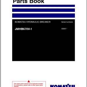 Komatsu JMHB670V-1 Parts Book FEN04377-05
