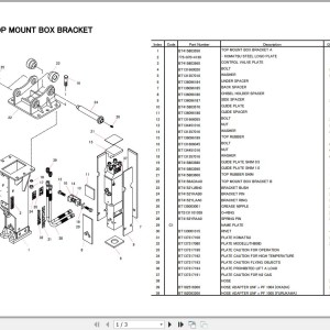 Komatsu JTHB08-3 Mount Box Bracket Parts Book FEN04272-00