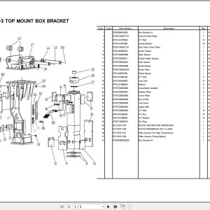 Komatsu JTHB350-3 Mount Box Bracket Parts Book FEN03755-01