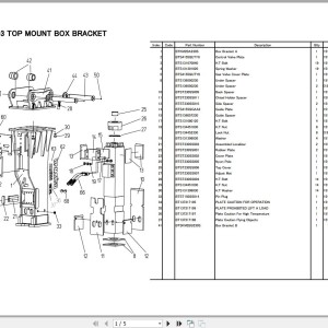 Komatsu JTHB350-3 Mount Box Bracket Parts Book FEN03755-03