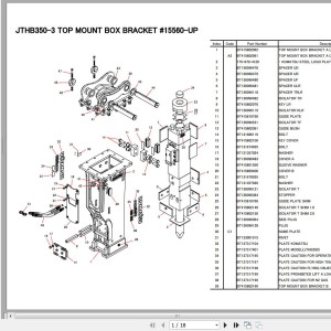 Komatsu JTHB350-3 Mount Box Bracket Parts Book FEN04287-04