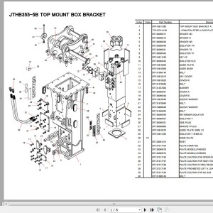 Komatsu JTHB355-5B Mount Box Bracket Parts Book FEN05125-00