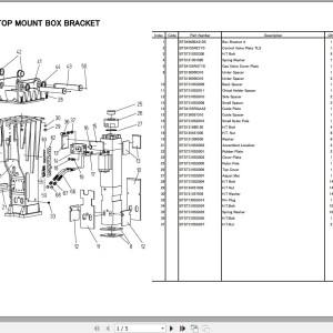 Komatsu JTHB450-3 Mount Box Bracket Parts Book FEN03756-01
