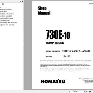 Komatsu 730E-10 Shop Manual CEBM035403