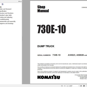 Komatsu 730E-10 Shop Manual CEBM036703