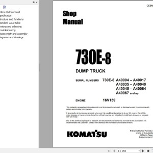 Komatsu 730E-8 Shop Manual CEBM032405