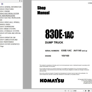 Komatsu 830E-1AC Shop Manual CEBM037700