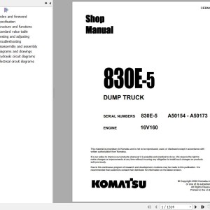 Komatsu 830E-5 Shop Manual CEBM035502