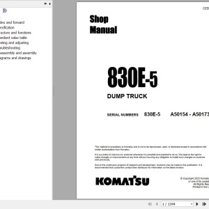 Komatsu 830E-5 Shop Manual CEBM035503