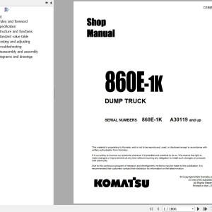 Komatsu 860E-1K Shop Manual CEBM037901