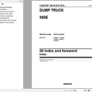 Komatsu 860E-1KT Shop Manual CEBM025804