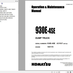 Komatsu 930E-4SE Operation & Maintenance Manual CEAM031507