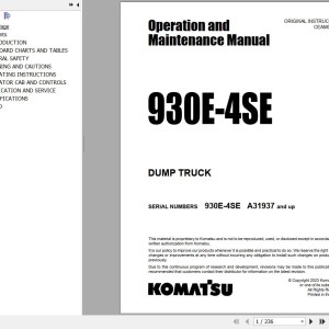 Komatsu 930E-4SE Operation & Maintenance Manual CEAM031508