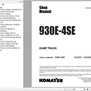 Komatsu 930E-4SE Shop Manual CEBM030103
