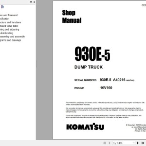 Komatsu 930E-5 Shop Manual CEBM036502