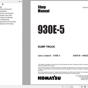 Komatsu 930E-5 Shop Manual CEBM036503