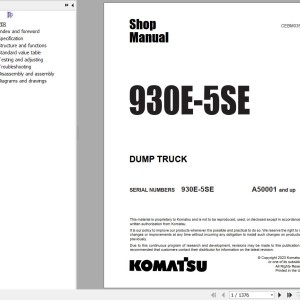 Komatsu 930E-5SE Shop Manual CEBM035300