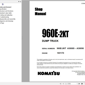 Komatsu 960E-2KT Shop Manual CEBM030700