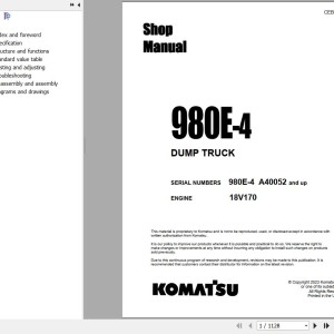 Komatsu 980E-4 Shop Manual CEBM031606