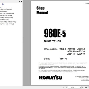Komatsu 980E-5 Shop Manual CEBM033008
