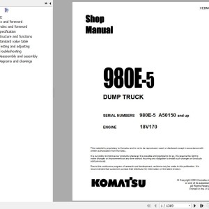 Komatsu 980E-5 Shop Manual CEBM037301